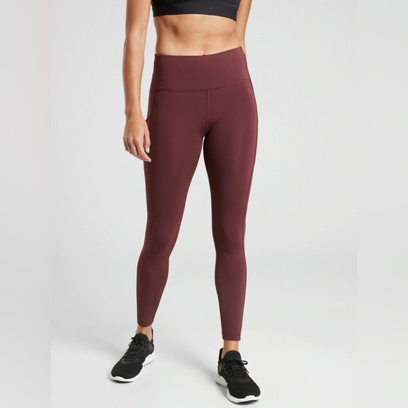 Athleta Ultimate Stash Pocket Tight in Decadent Chocolate, Size MP - Picture 1 of 9